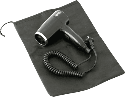 SECADOR DE CABELO PRETO 1650W COM BOLSA