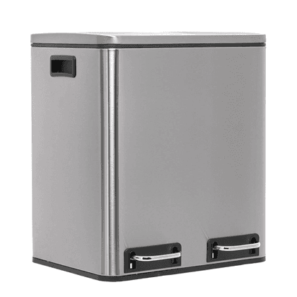 BALDE INOX 30L RECICLAGEM COM PEDAL 2X15L